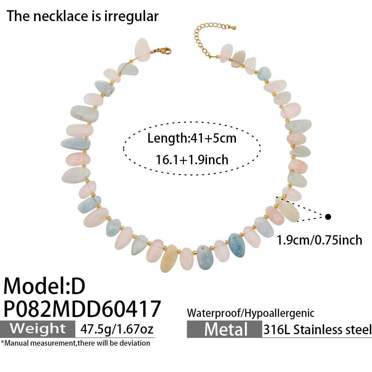 European Luxury Handmade Blue Lapis Lazuli Gray Stone Irregular Choker Necklace