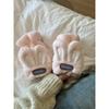 Gloves for Women In Winter Cute Student Warm Cute Rabbit Flap Cover with Fingers and Write Plush Half Fingers Plus Velvet Riding Bike Anti Freeze