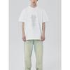 White Oversized T-Shirt with Nordic Symbol Print for Casual Wear