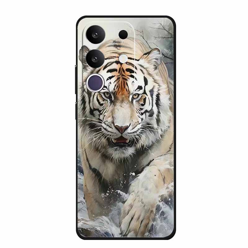 Phone Case For Vivo T4x 5G Y300T 2025 Case 6.72" Black Silicone TPU Soft Back Cover For Vivo Y29 4G Cases Y 29 Coque Funda Para