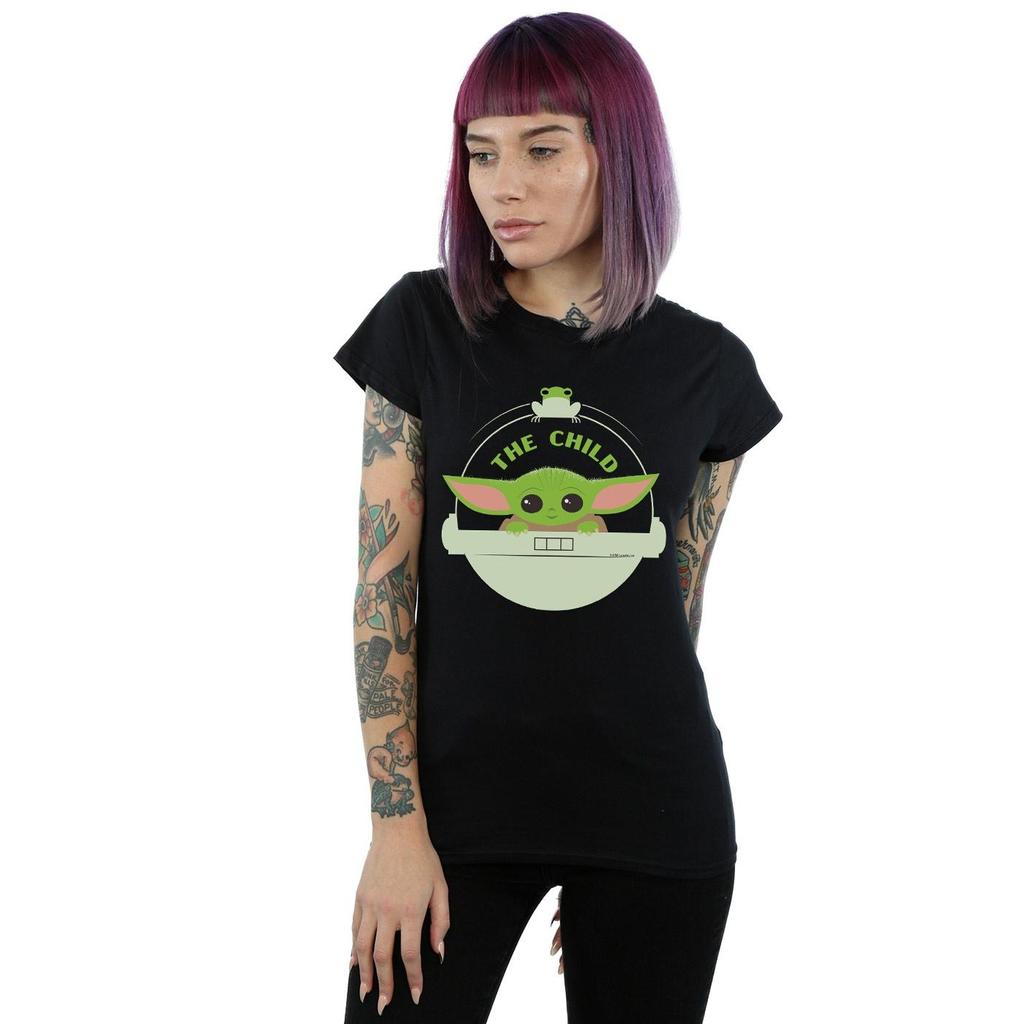 Star Wars Womens/Ladies The Mandalorian The Child And Frog Cotton T-Shirt