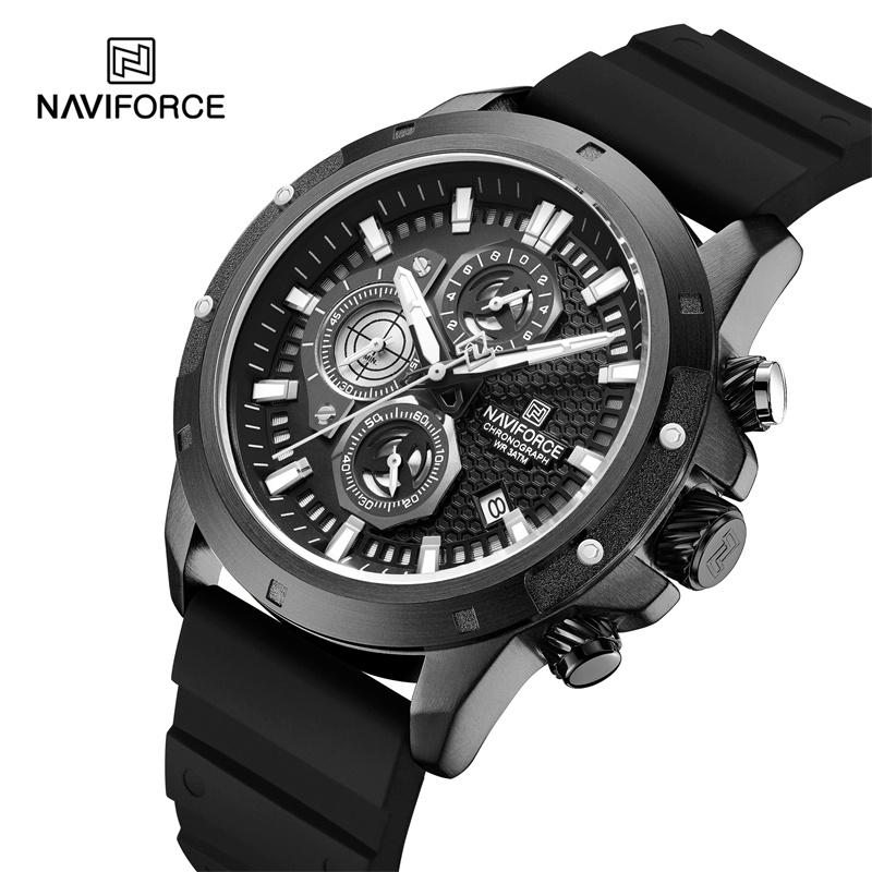 Naviforce Montre pour hommes sport chronographe montre-bracelet étanche 8036