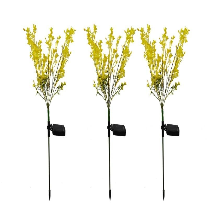 2 STÜCK LED Solarbetrieben Wasserdicht Privater Garten Boden Rapsblume Licht Außen Solarlampe Rapsblumen Wasserdichter Garten