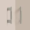 Dooroom Solid Brass Straight Grain Pattern Black Modern Style Cabinet Refrigerator Door Pull Drawer Knobs Hardware Handles