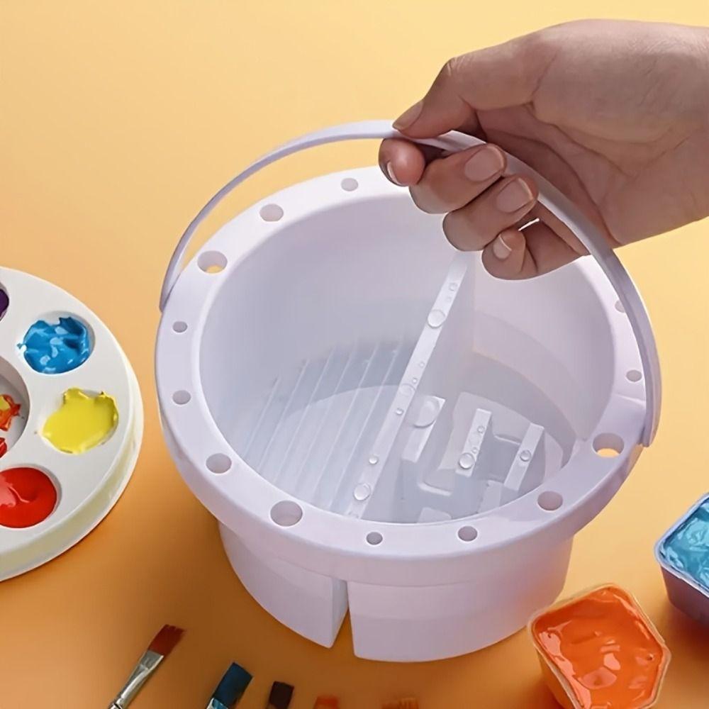 Portable Paint Brush Washer Handheld Brush Cleaning Tool Brushes Tray Basin  Art Supplies