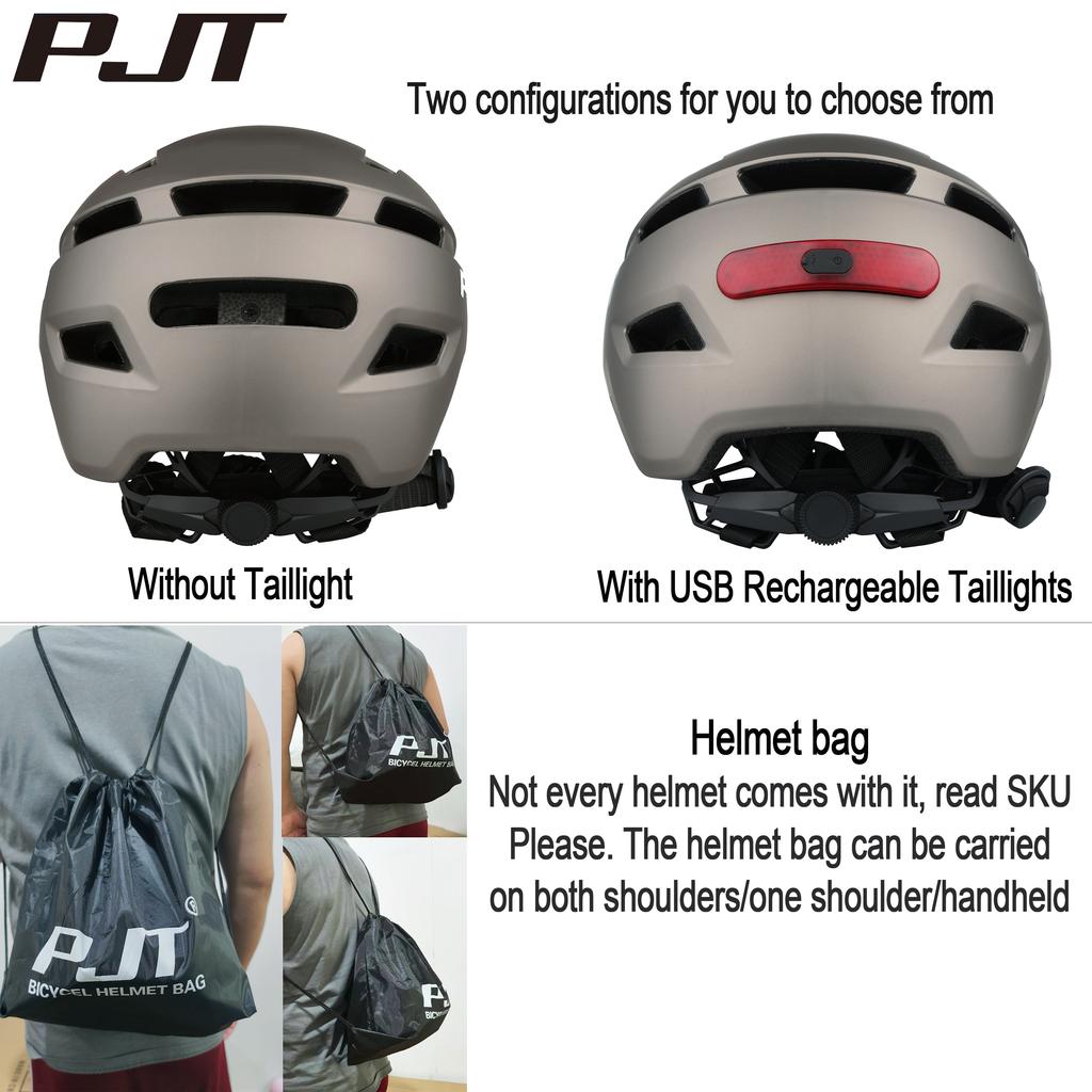 Pjt Cycling Helmet In-Mold Road Usb Rechargeable Tail Light/Helmets Bag For Your Choice Bicycle Helmet Safe Hat Mtb Bike Helmet