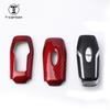 T-Carbon  Glass Fiber Car Key Case Cover Fit For Ford 3 Button Key Fob Shell Interior Accessories
