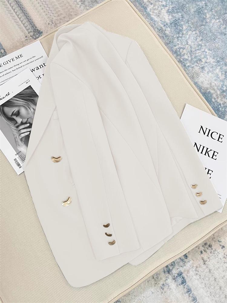 Korean Grey British-Style Women's Fashion Suit Jacket