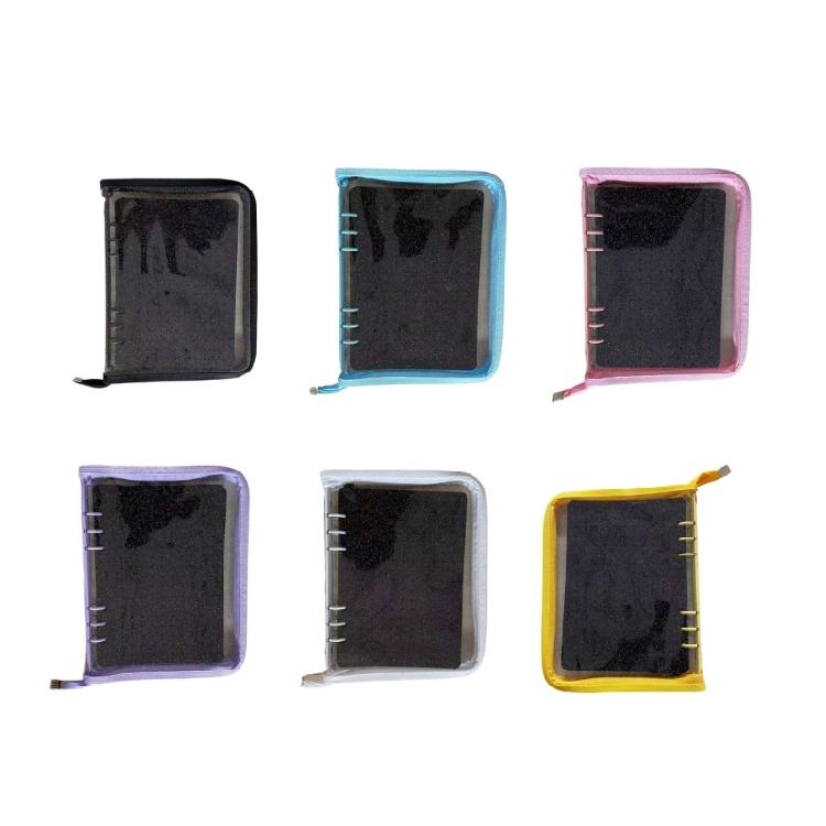 Practical Pin Collection Book 8 Pages Travel Friendly Brooch Organizer with Clear Cover Brooch Storage Book Felt Texture