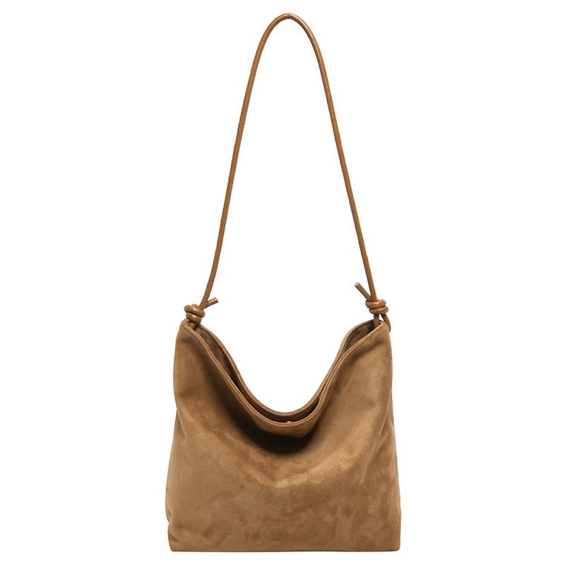 

Ретро повседневная сумка-тоут для поездок на работу, женская новая модная нишевая сумка-тоут осень-зима, большая вместимость, на плечо one size fits all хаки