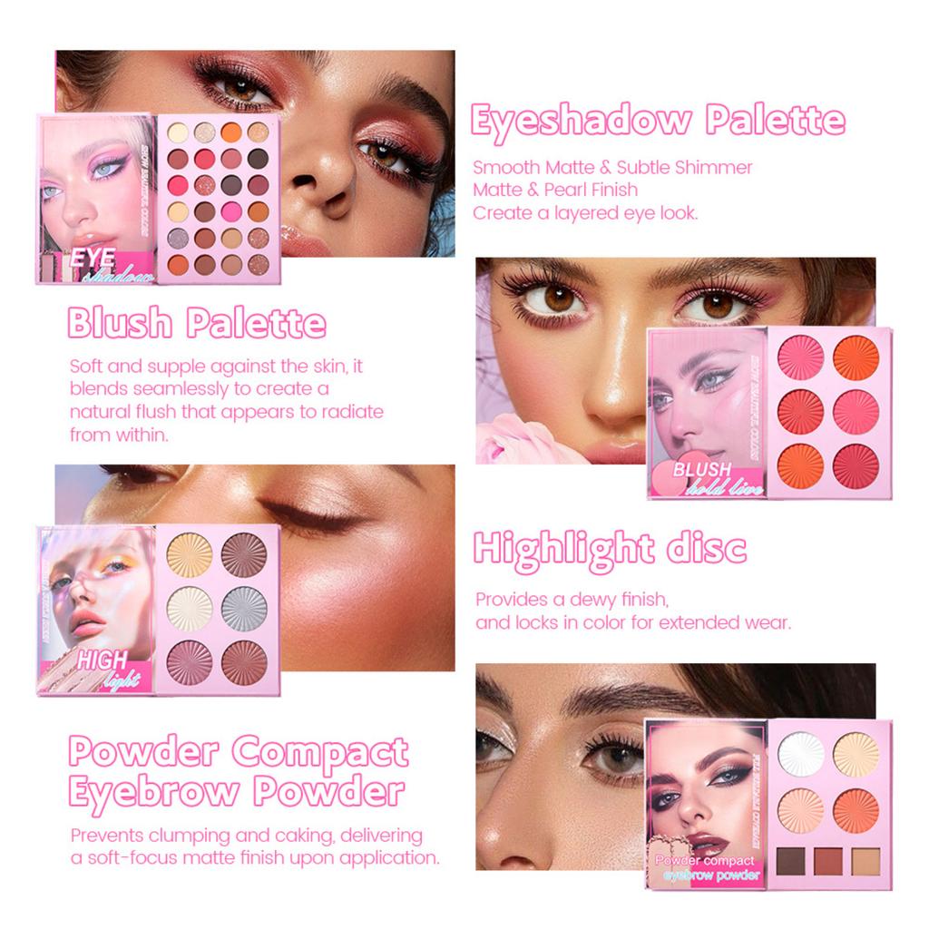 Magazine Eyeshadow, 24 Color Makeup, Multi-functional Eyeshadow, Blush, Suitable For All Makeup Looks