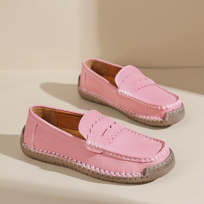 Hand-stitched Women Casual Shoes Loafers Slip On Driving Shoes Moccasins Women Flats Shoes