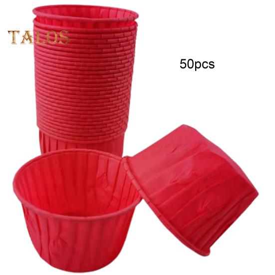 50Pcs Baking Cups Anti-stick Multi Use Paper Utility Non-stick Cake Muffin Paper Cups for Bakery