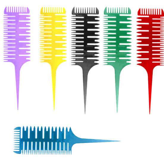 

3-сторонняя расческа для зубов «рыбий скелет», художественная расческа для мелирования, окрашивание, расческа для волос, инструмент «сделай сам»