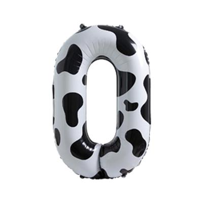 Yousheng Cow Number Balloon Big Convenient Foldable Baby Birthday Decoration Black And White Pattern Cow Number Balloon