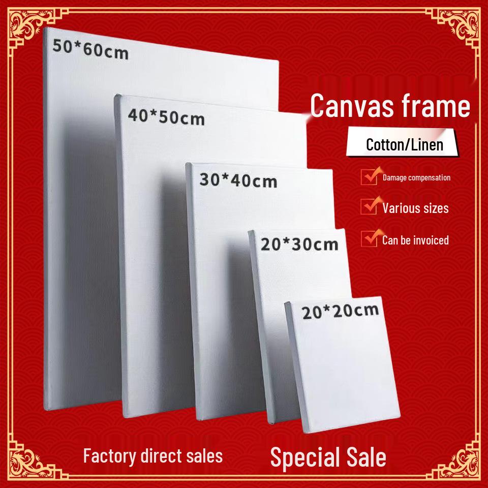 Blejtram płócienny do malarstwa olejnego i akrylowego - Tekstura bawełniano-lniana na litym drewnie