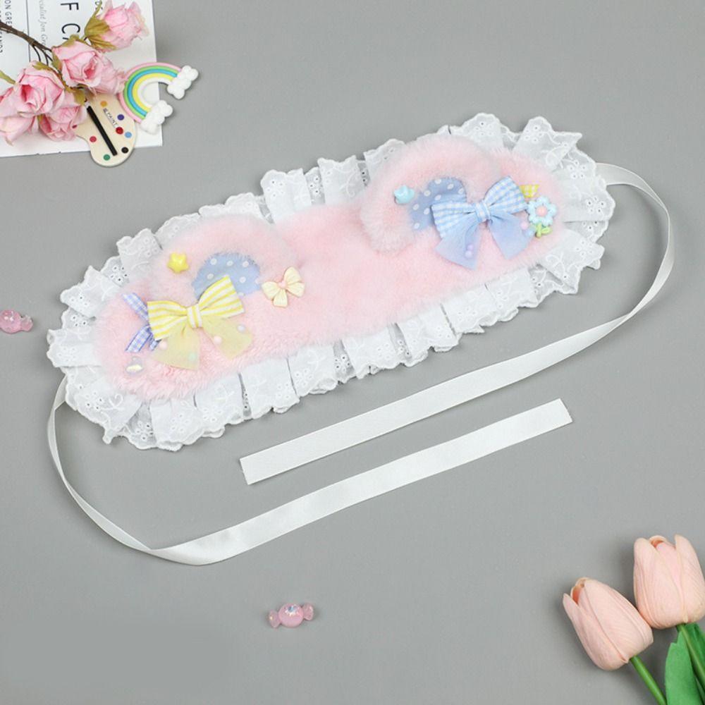 Lace Bear Ear Hair Band Furry Lolita Bandeau Funny Cat Ears Headband  Lolita Accessories