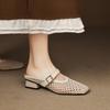 Summer New Flat Slippers Low Heel Size Women's Shoes Solid Color Soft Sole Casual Cool Slippers Foot Bag Head Slippers