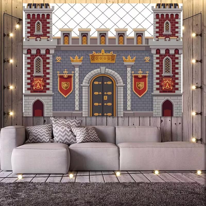 2D Medieval Castle Kingdom Photography Background Cloth