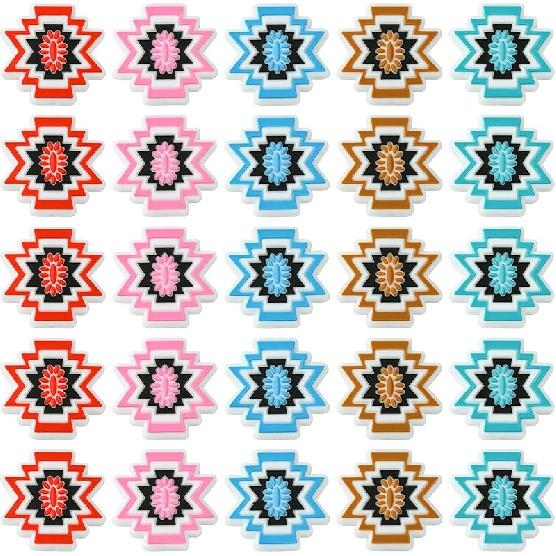 LiQunSweet 15 Pcs 15 Styles Christmas Theme Silicone Beads Santa Claus Tree Socks Snowman Snowflake Beads for DIY Jewelry Keychain Pen Craft