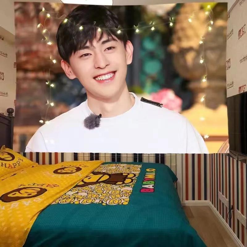 Celebrity support tapestry polyester wall hanging Kpop style fan decoration bedroom dormitory photos wall background decoration