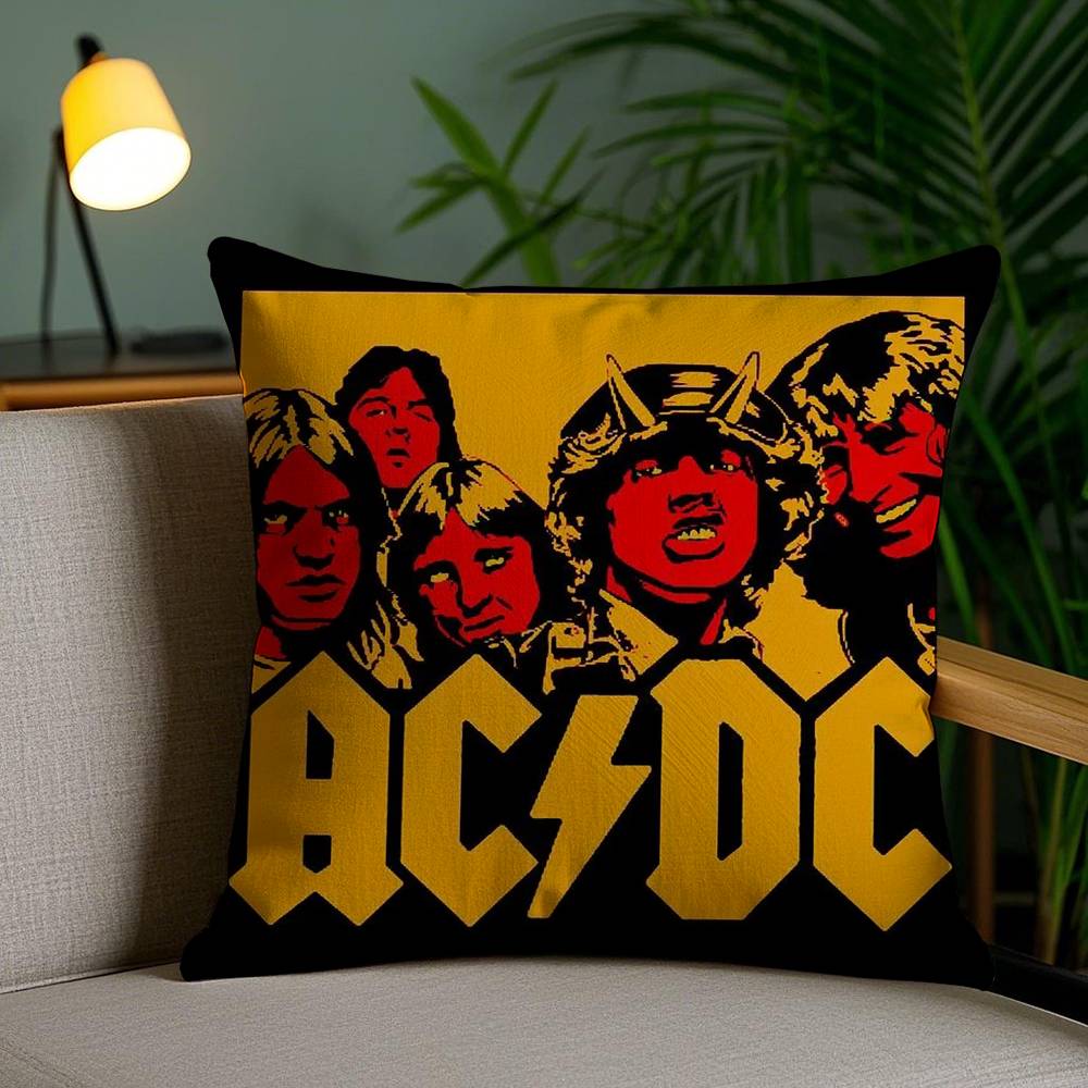 

ACDC Группа Классическая Винтажная Наволочка Защита от пылевых клещей Невидимая молния Диван Кровать 12x12Inch