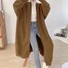 Medium and long loose large version knitted cardigan women's autumn and winter new fashion sweater jacket