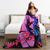 Soft Warm BlanketBoy Girl Camping Kasane Teto Character Throw Blanket  Flannel Bedspread For Couch Street Trend Sofa Bed Cover
