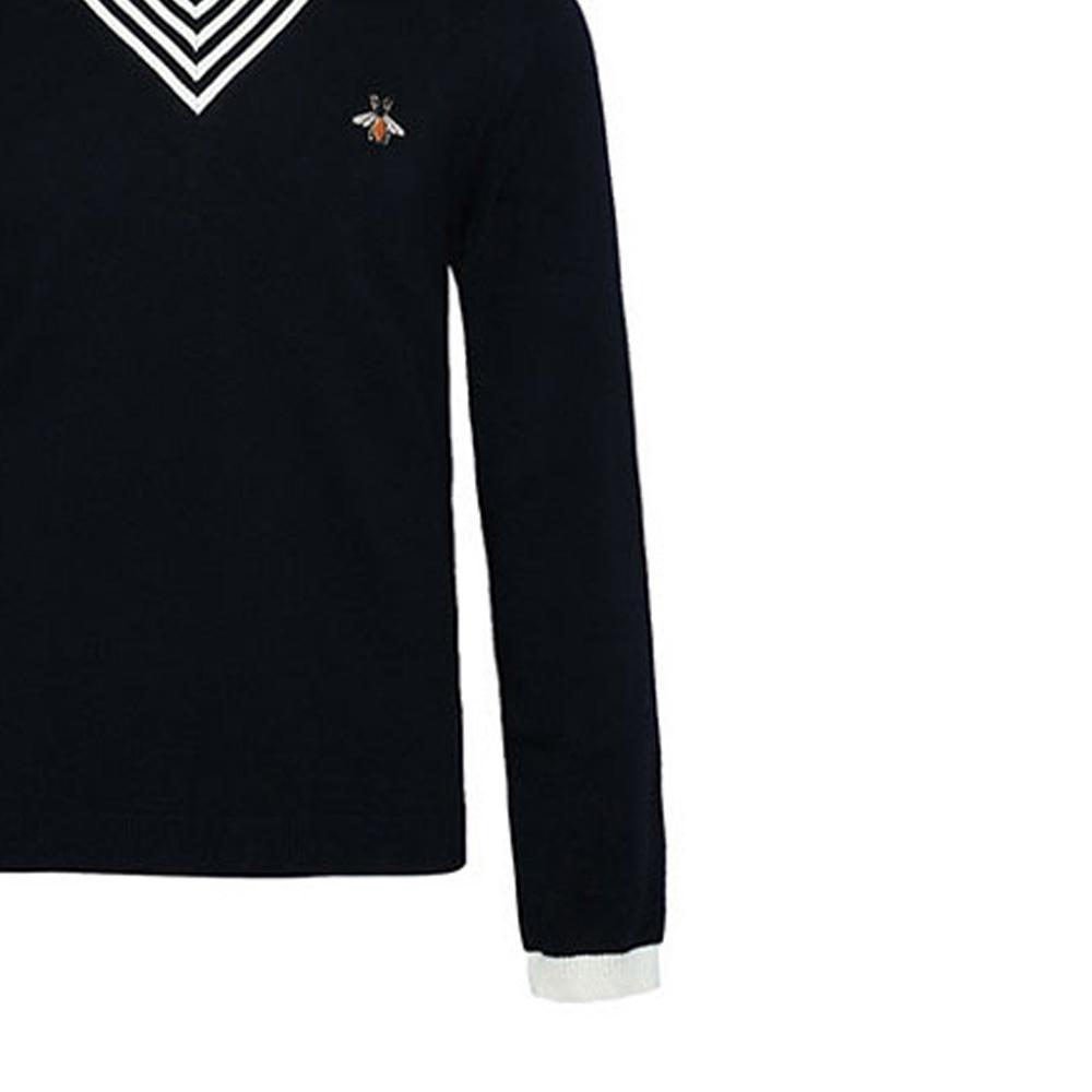 Gucci Bee V-Neck Sweater 'Black' Men's 496442-X9I00-1831