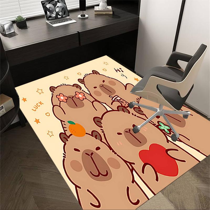 

1PC Kapibala, Red Apple Extra Large Non-Slip Floor carpet, Office, family, bedroom, Studio - Large Area Rug Indoor Rugs, Vibrant Colors-A218 60cm by 90cm