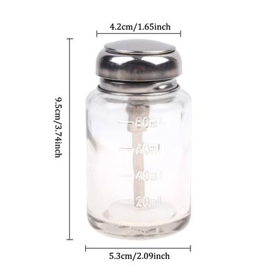 100ml Push Down Leere Pumpe Dispenser Fornail Nagellackentferner Alkohol Klar Flasche