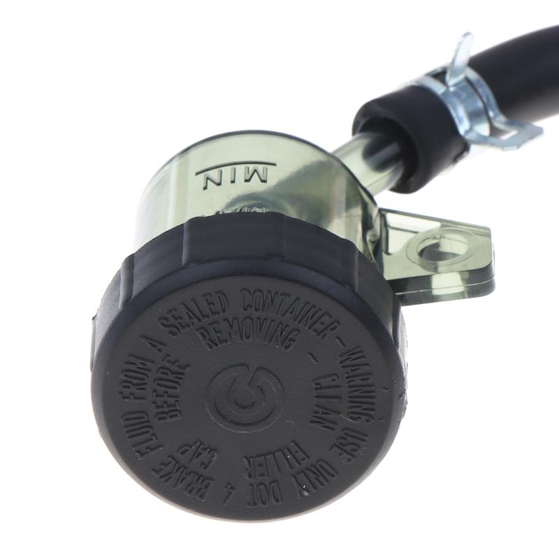 Universele Motorfiets Ronde Remvloeistofreservoir Transparante Oliebeker Met Rubberen Slang Voor Retro Schijfrem Hoofdcilinder Refit
