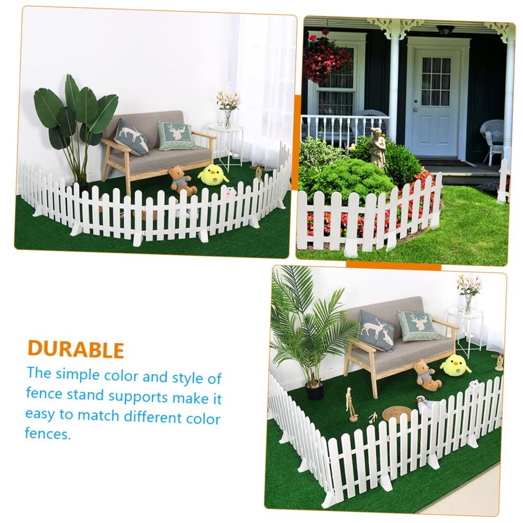 OUNONA 4-Piece Interior Accessory Support Paws for Pet Gates and Fences, Triangular Stabilizer Supports for Indoor Pet Fences, Plastic