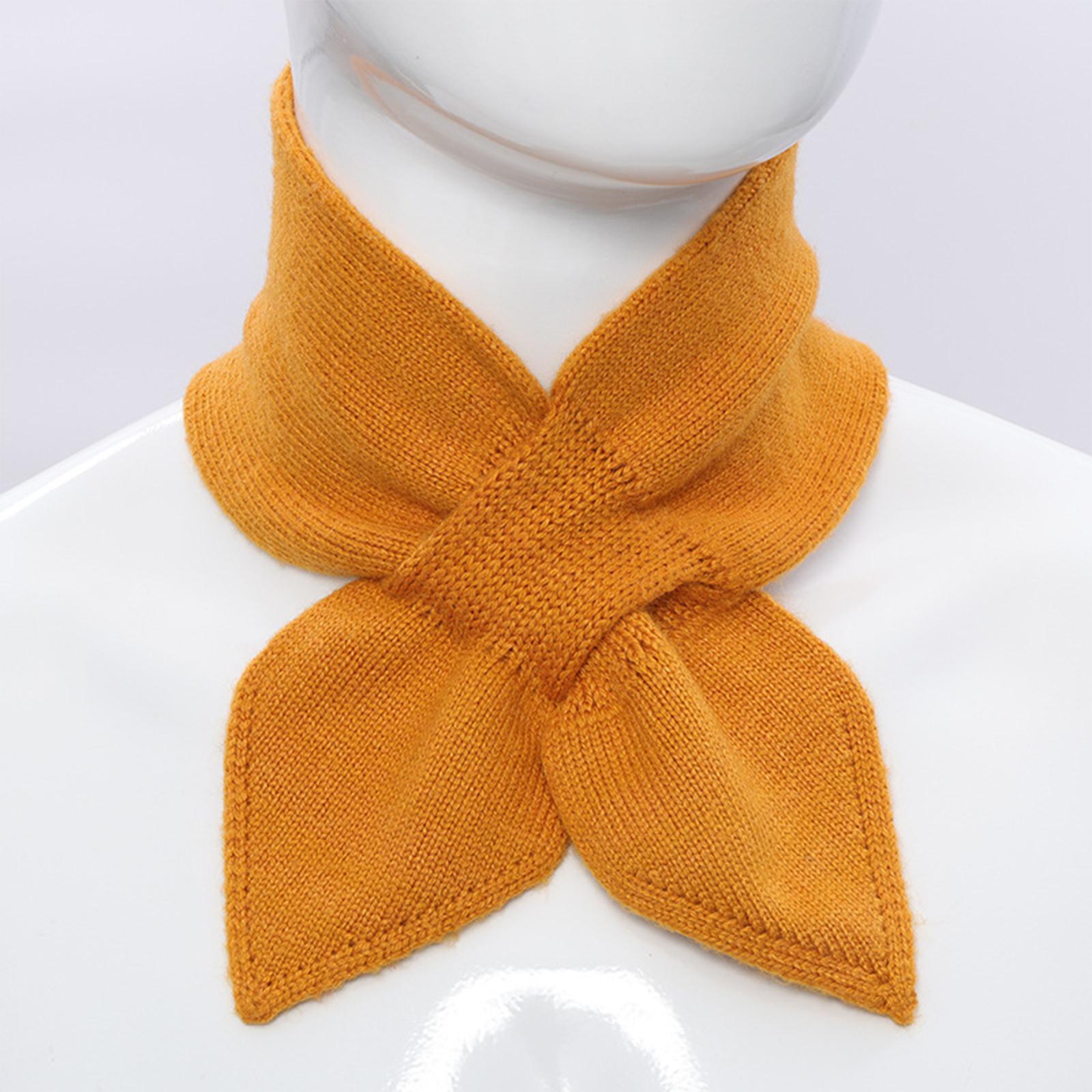 

Женская повязка на голову, Теплая для велоспорта, Вязаный из шерсти фальшивый воротник, Маленькая накидка на шею крест-накрест One Size