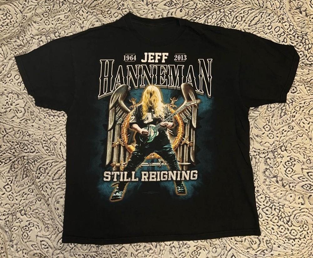 NEW Slayer Jeff Hannemen RIP Shirt Size S5XL Thrash Metal Fanmade Unisex T-Shirt S