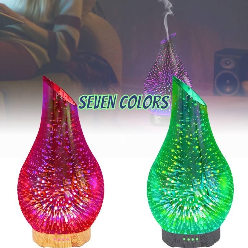 Seven Vase Humidifier Color Led Night Lights Essential Oil Diffuser Home Quiet