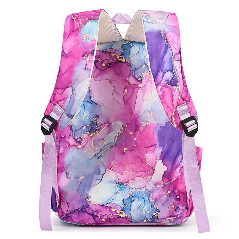Three-piece backpack set Cute large-capacity student schoolbag casual travel backpack