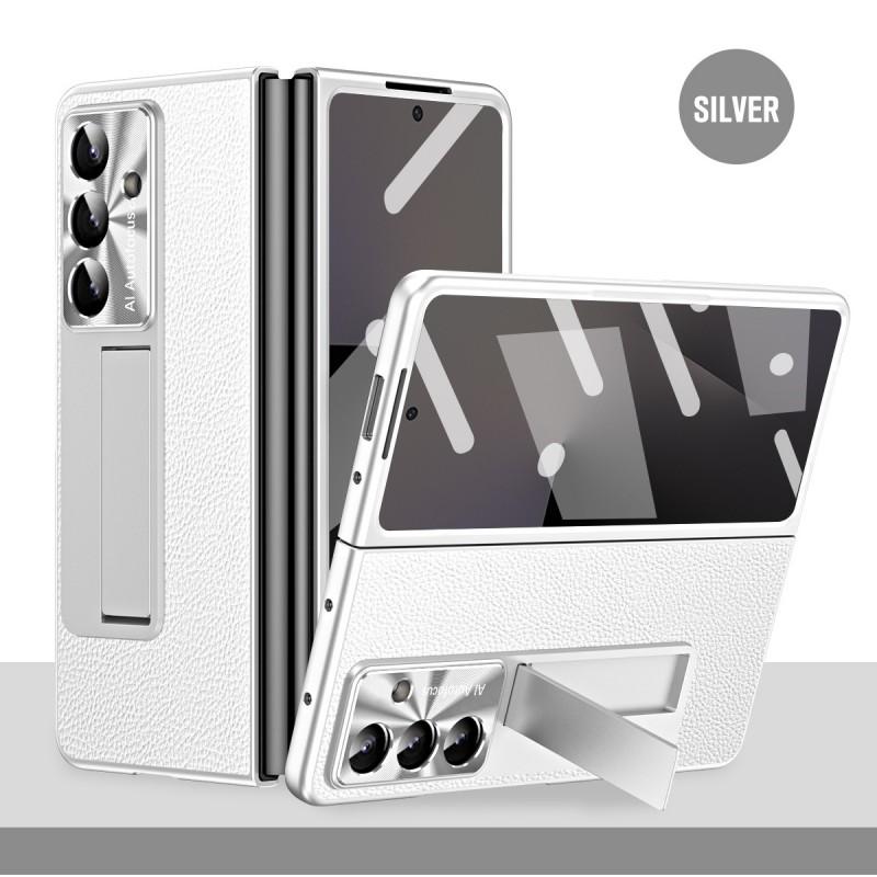 Galaxy Z Fold7 Case PC Protective Cover With Leather Texture Anti-Shock Scratch Resistant Fold6