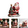 Halloween Resin Desktop Decor Santa Claus And Christmas Tree Home Ornament For Festive Decor