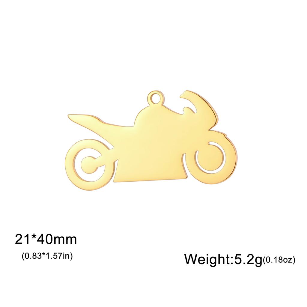 Teamer Cute Helicopter Charm Stainless Steel Airplane Motorbike Vehicle Pendant for Jewelry Making Creative DIY Wholesale