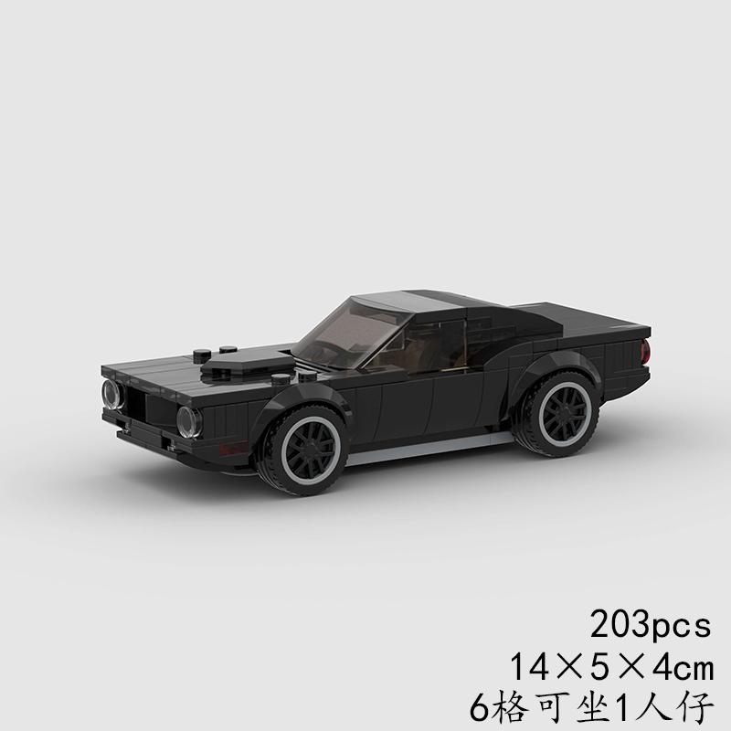 Plymouth Barracuda 1967 MOC Speed Car Super Race Technical Vehicle Model Building Block Racing Rally Sport Christmas Gift City
