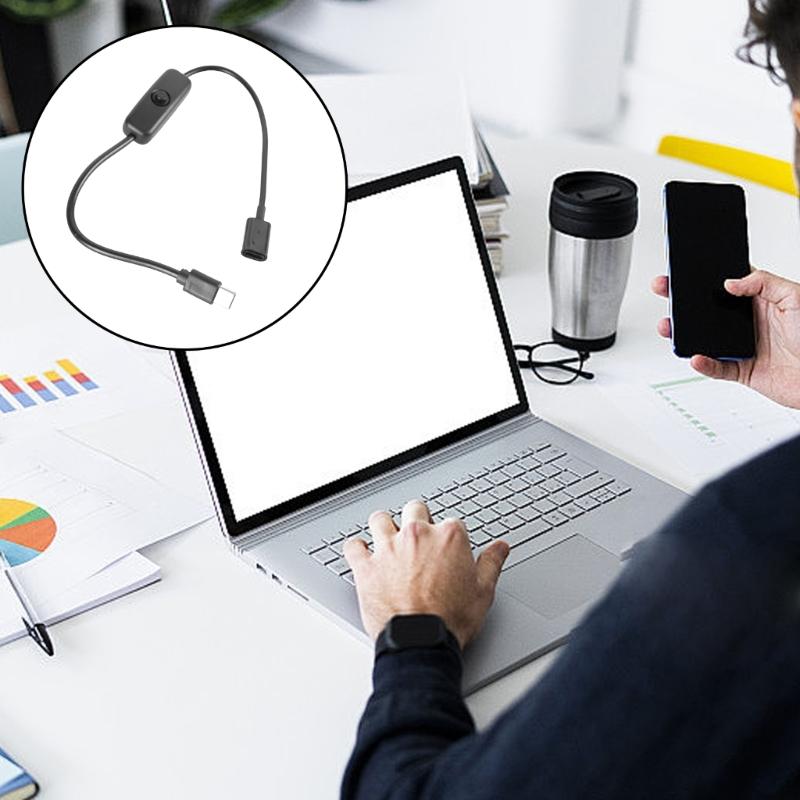 USB C Extension Cable Type C Female To Male Extension Cable With Switching 5V3A Charging Cord For Mobile Devices 30cm