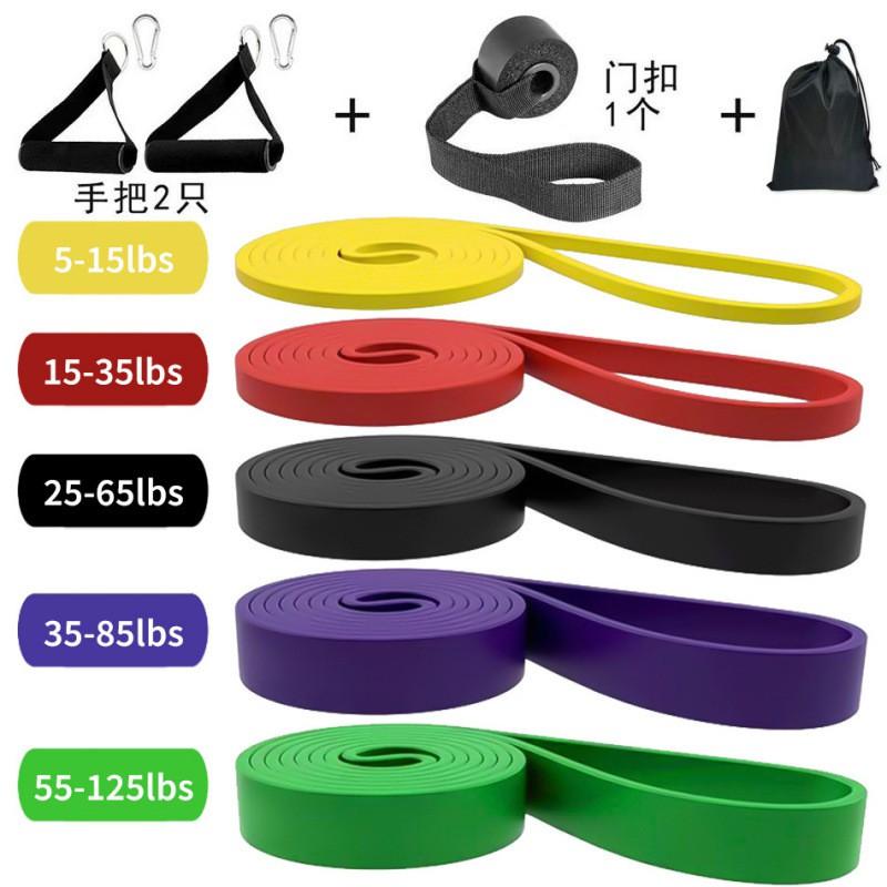 TPE Resistance Bands Set Glute Training Back Stretching Yoga Pull-ups Heavy Duty Fitness With Door Anchor Handles