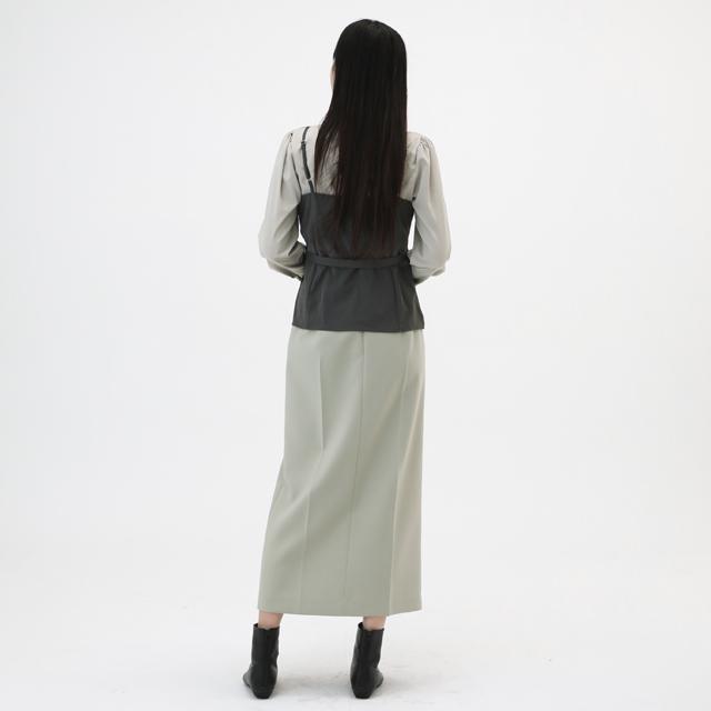 Rap Slit H-Line Long Skirt Ar1Ws272