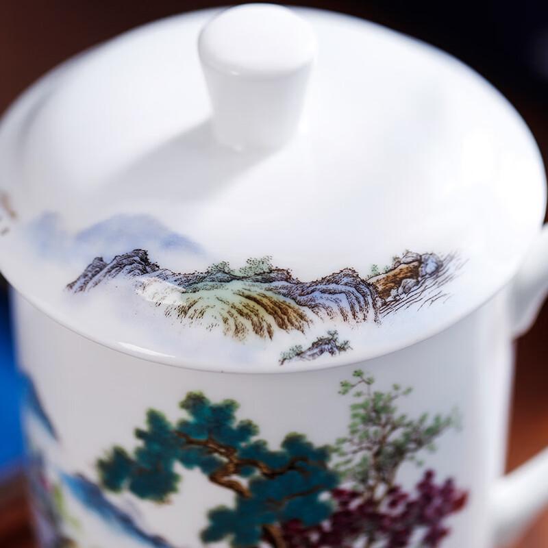 Changnan Jingdezhen Ceramic Office Tea Cup with Lid