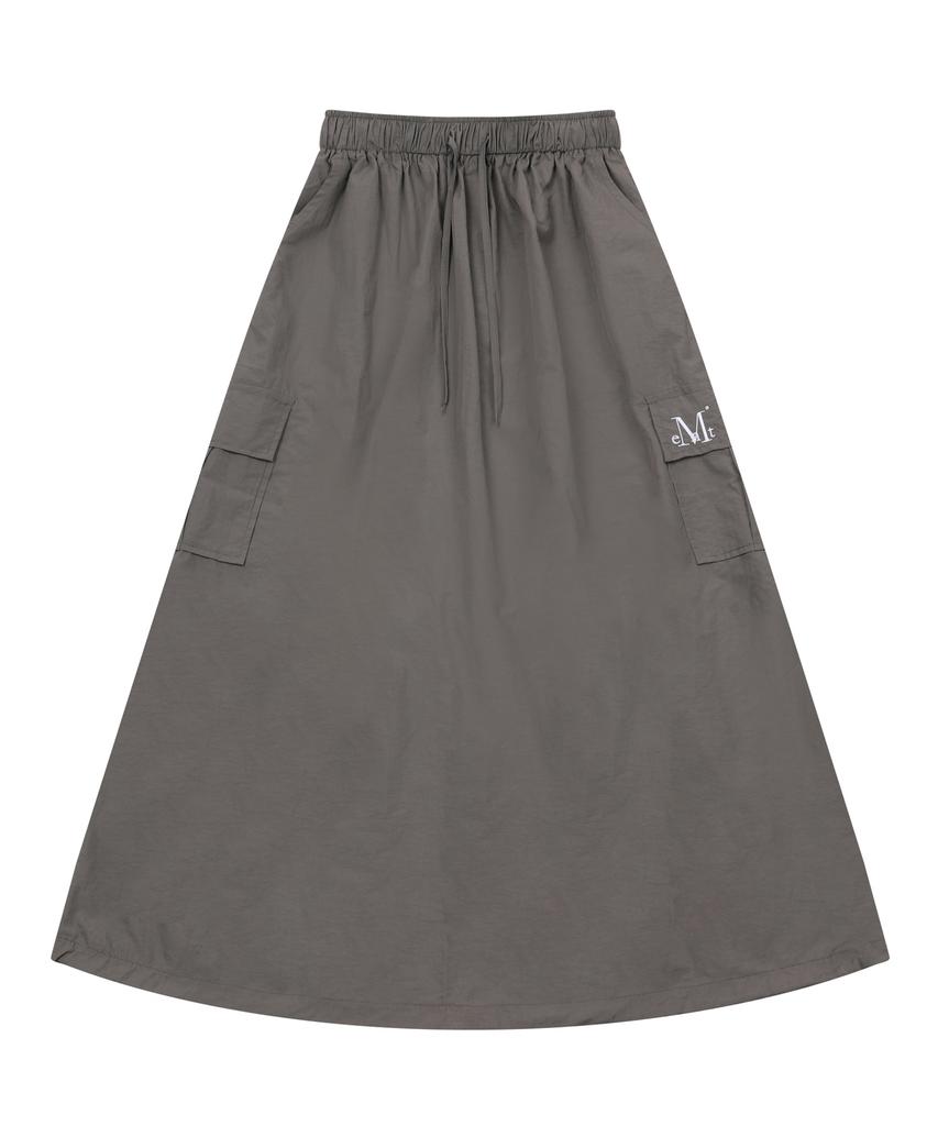 Mucent Airy Cargo Elastic Long Skirt (2 Colors)