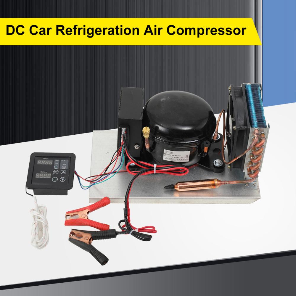BD25HC Compressor Condenser Car Refrigerator Solar Freezer 12V 24V Refrigerator Air Compressor With Temperature Controller