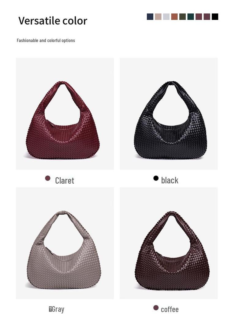 European & American Women's Large Woven Handbag - Handmade Single Shoulder or Crossbody Bag with Large Capacity.