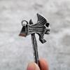 Men's Retro Stainless Steel Skull Axe Pendant Necklace