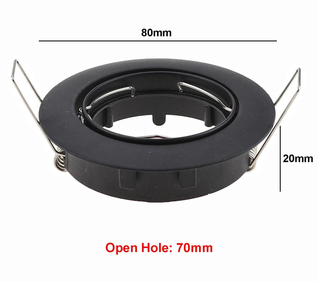 10pcs/lot 3Types Metal Round Adjustable LED Recessed Ceiling Light Frame for GU10 MR16 Bulb Fitting Mounted Spotlights Fixture